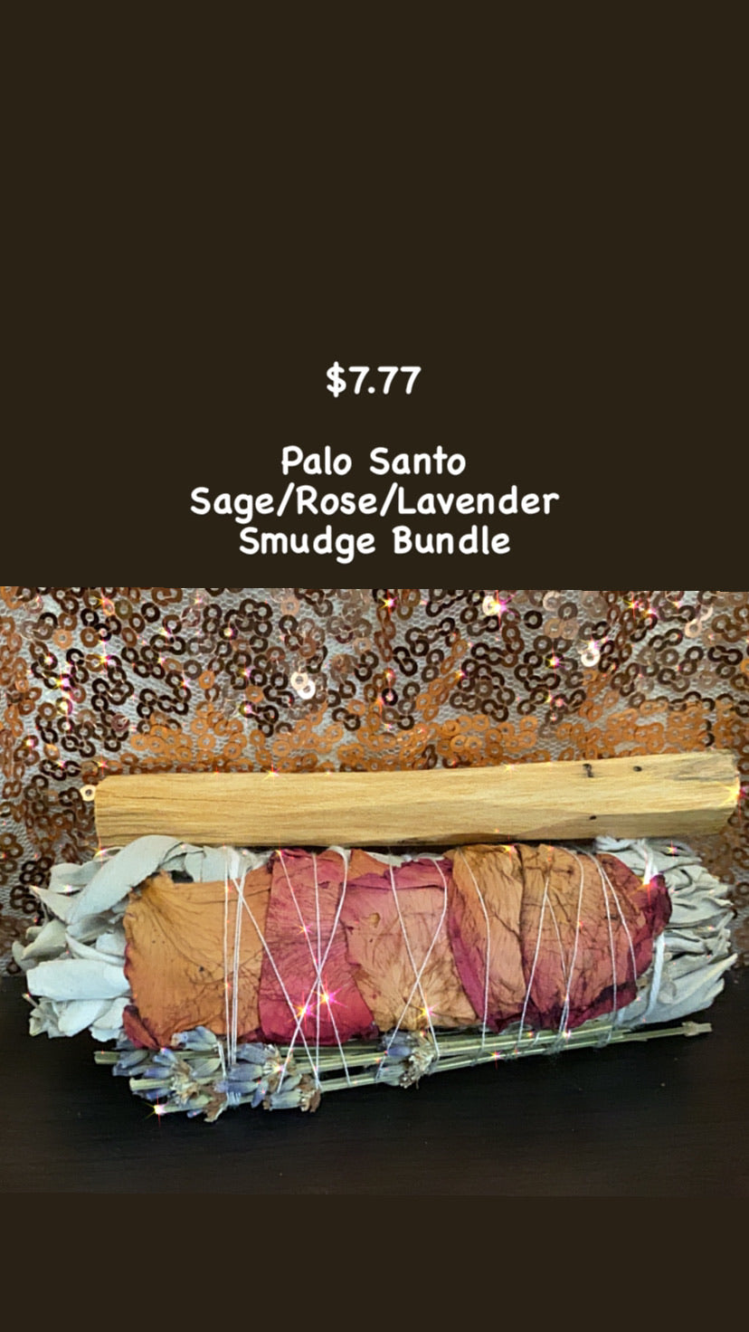 Palo Santo/Sage/Rose/Lavender Smudge Bundle
